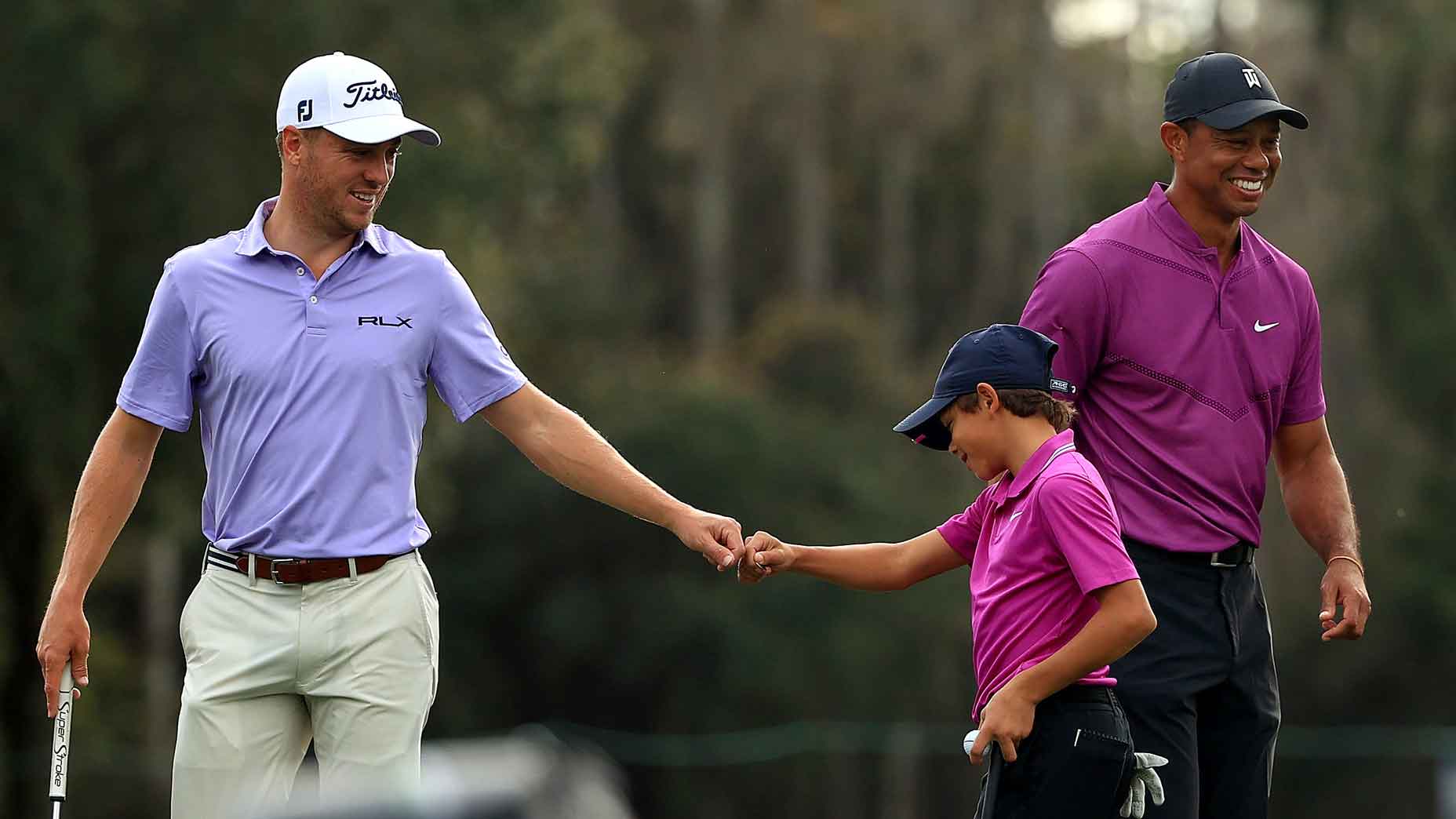 Justin Thomas and Tiger Woods