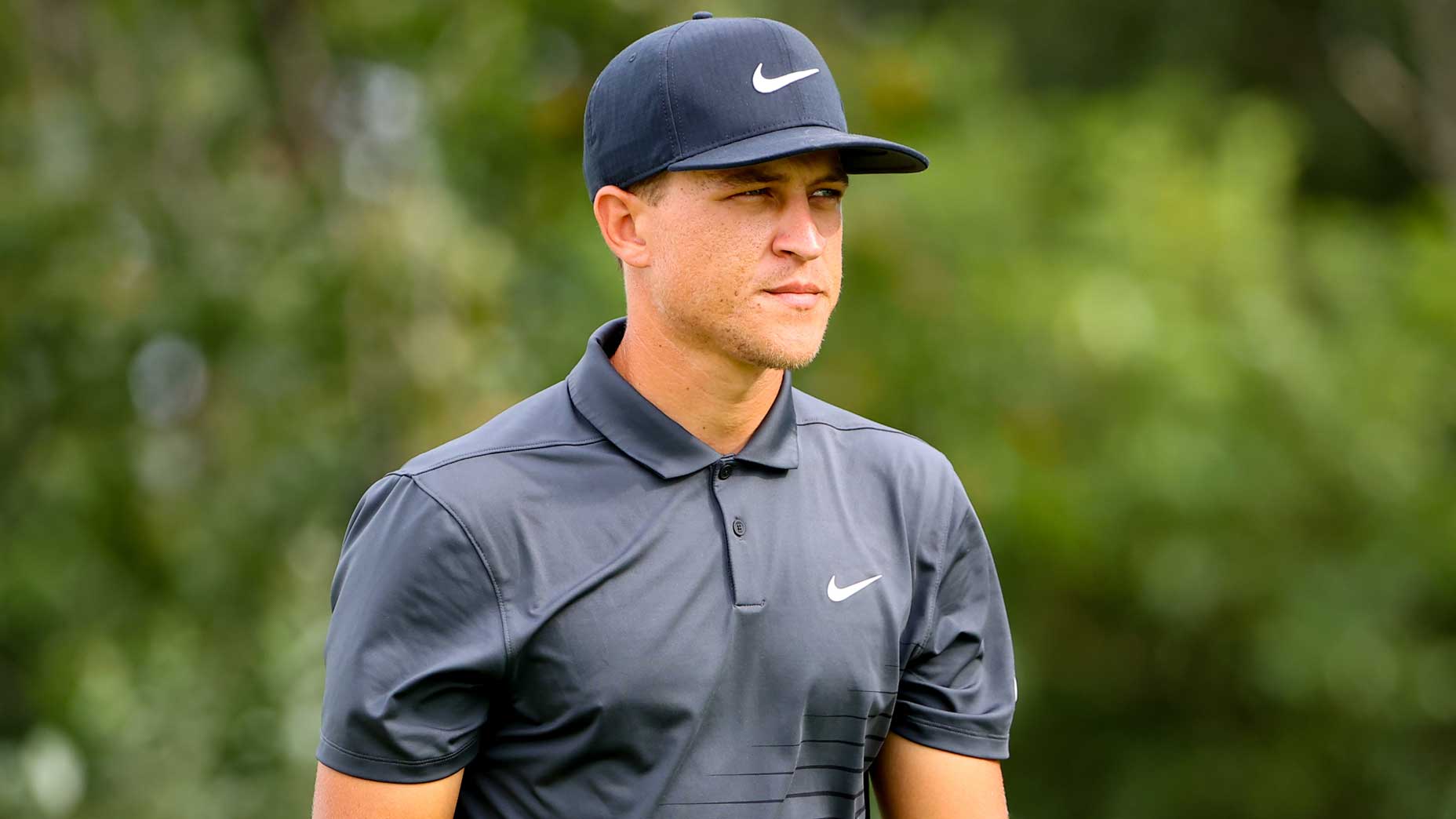 Cameron Champ walks golf course during 2021 Northern Trust at Liberty National