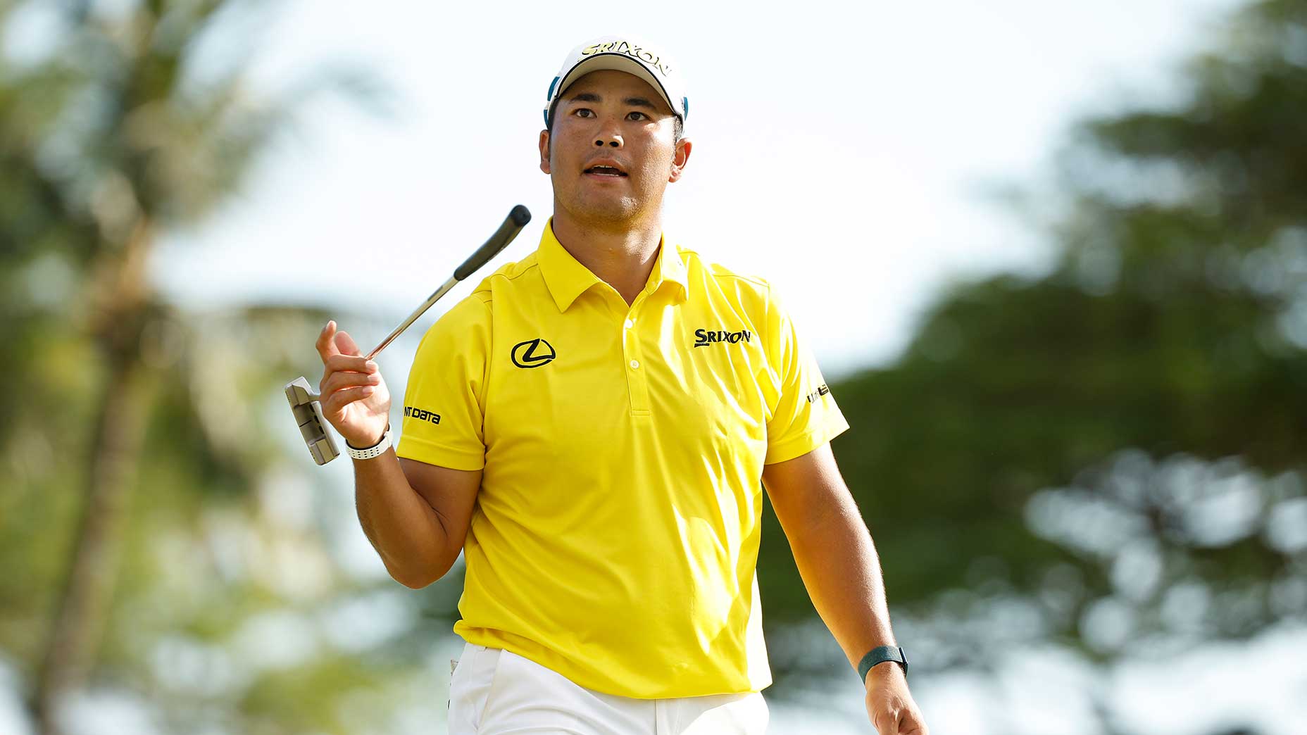 hideki matsuyama swings putter