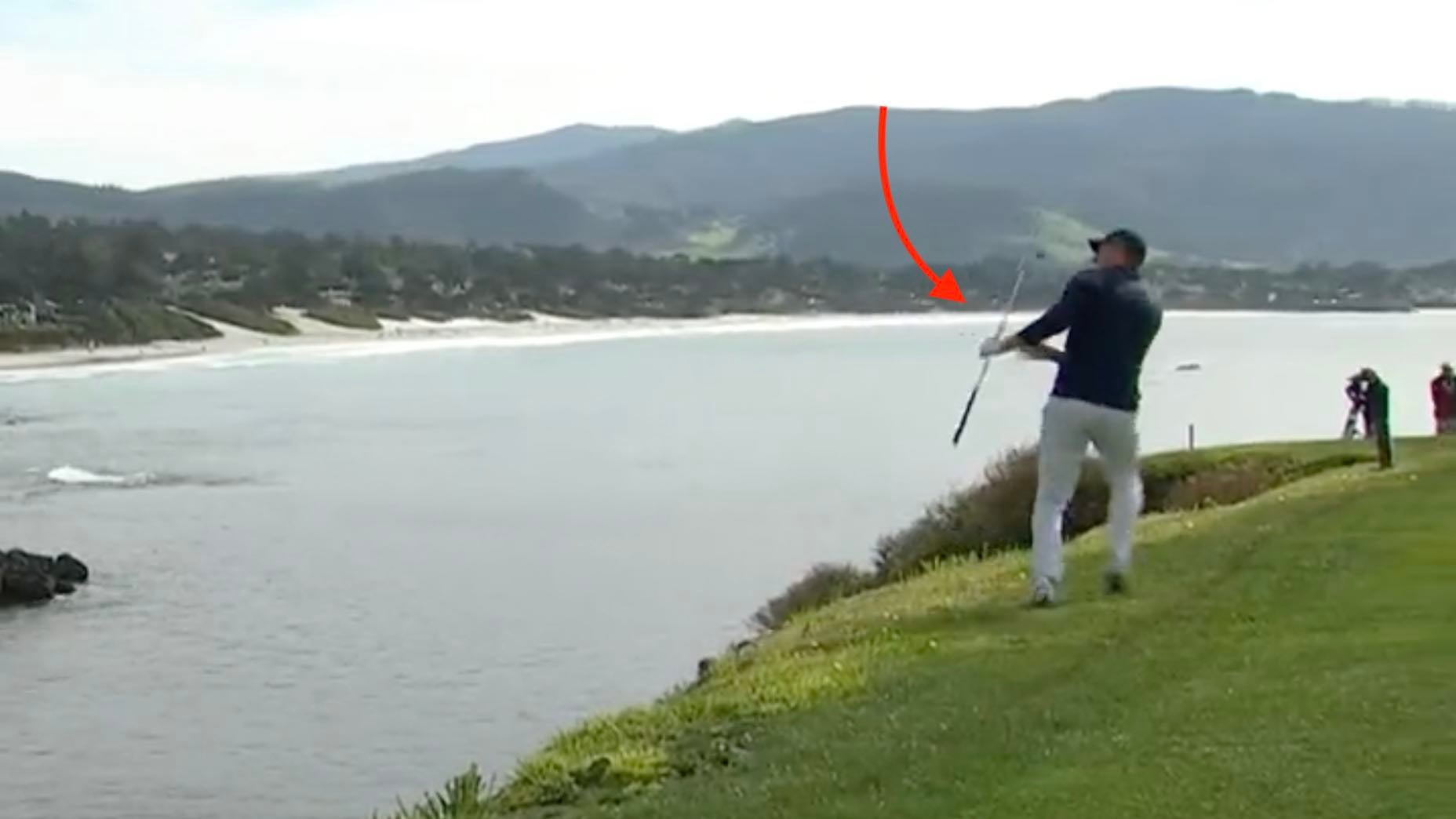 Jordan Spieth, twirling on the run.