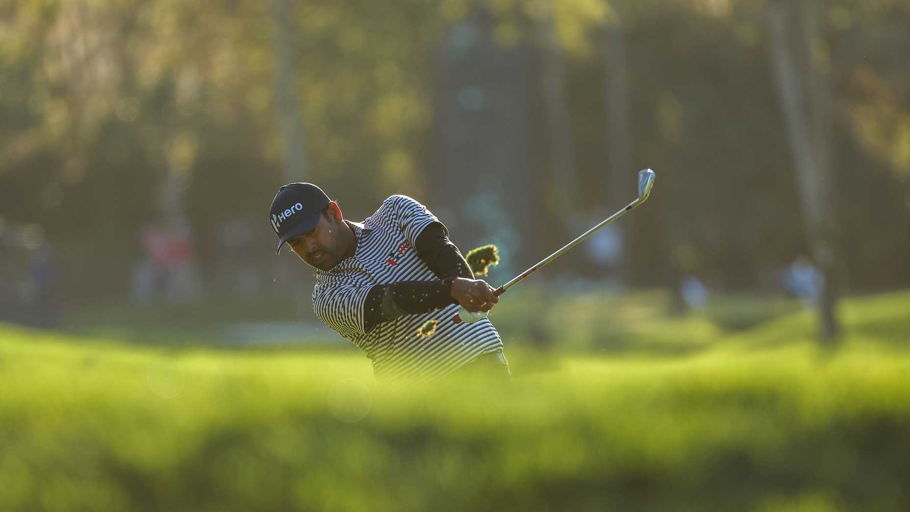 Anirban Lahiri enters Monday with a one-shot lead at TPC Sawgrass.