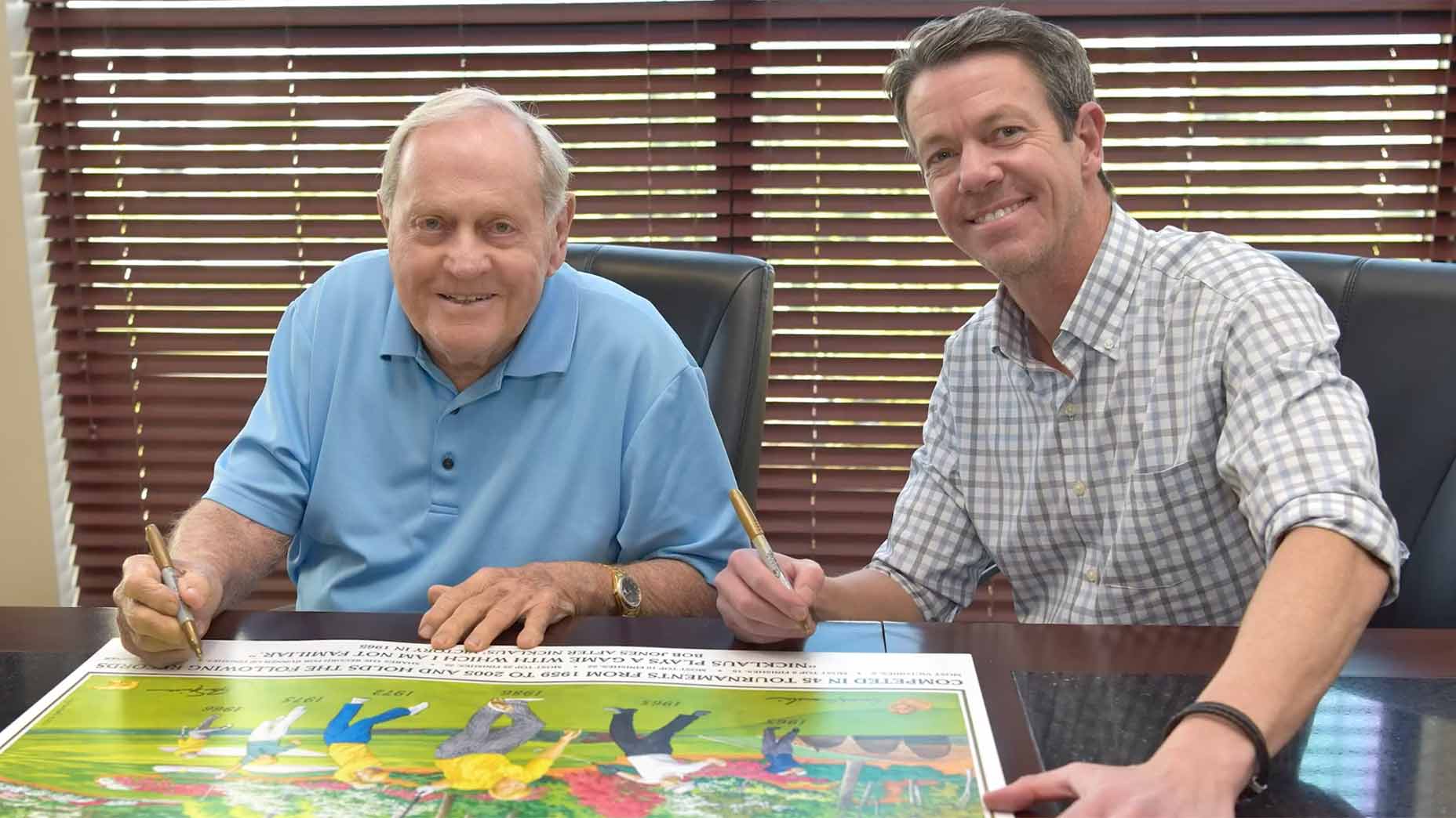 Lee Wybranski and Jack Nicklaus.