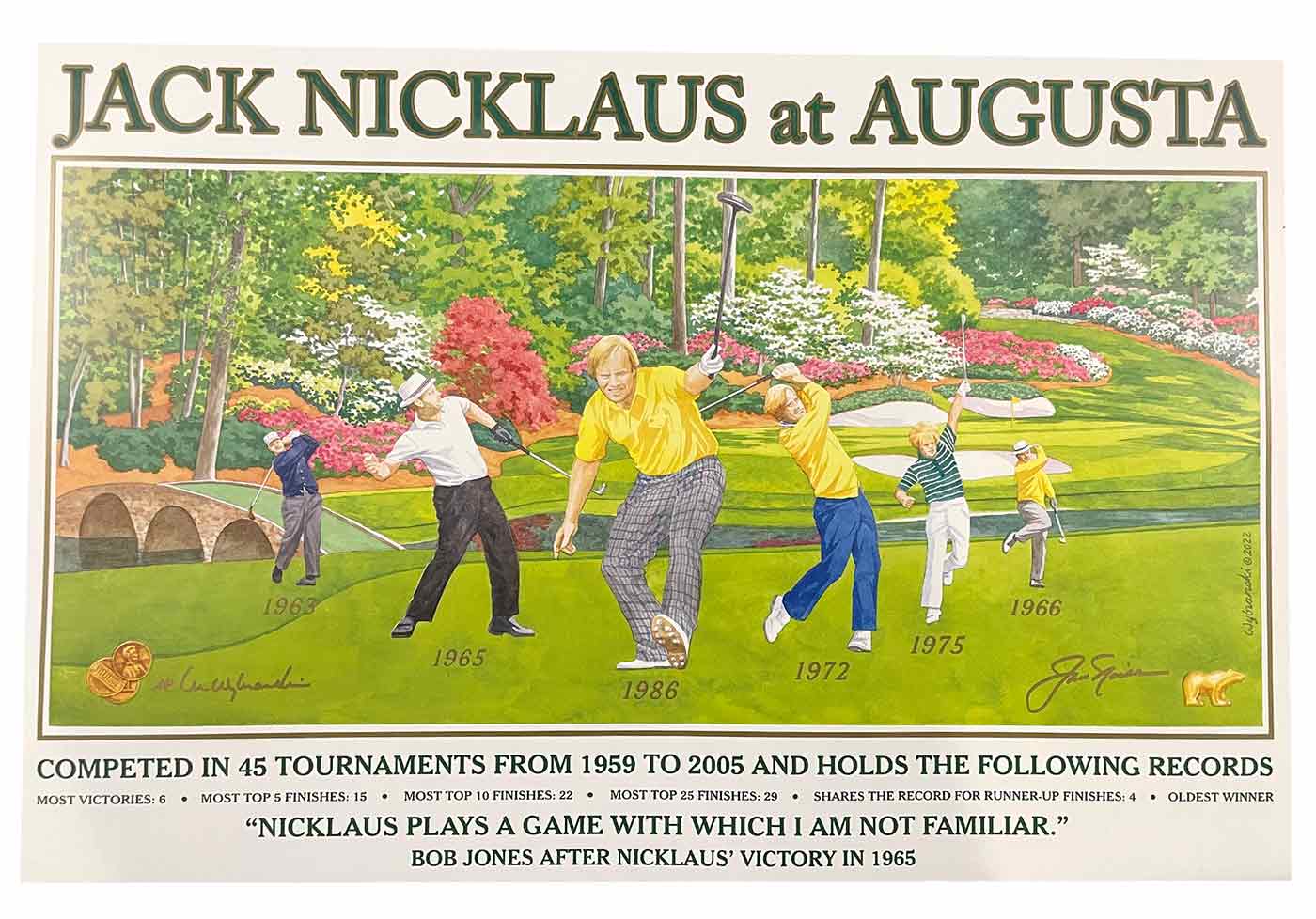 Jack Nicklaus at Augusta painting