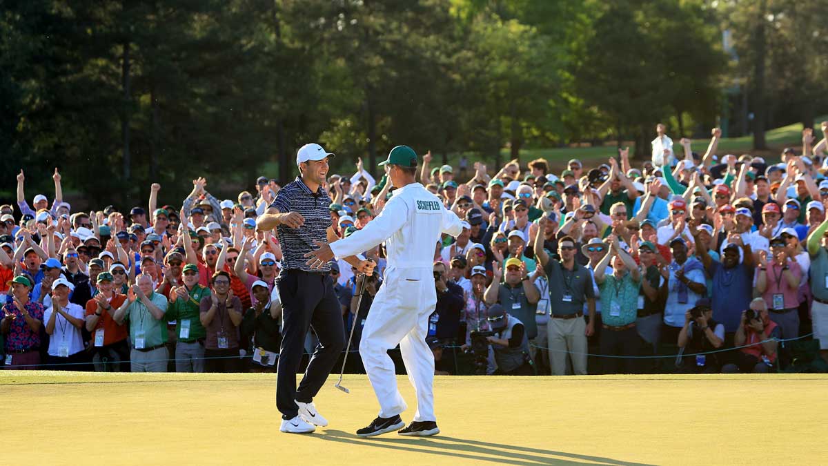 Scottie Scheffler at the Masters.