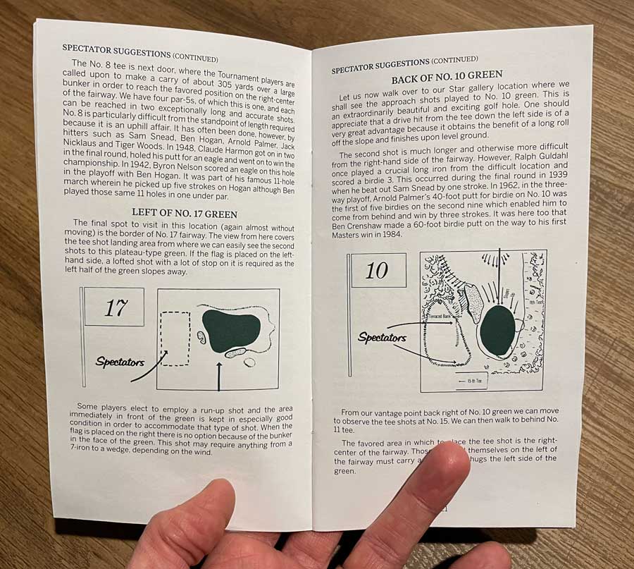 masters spectator guide