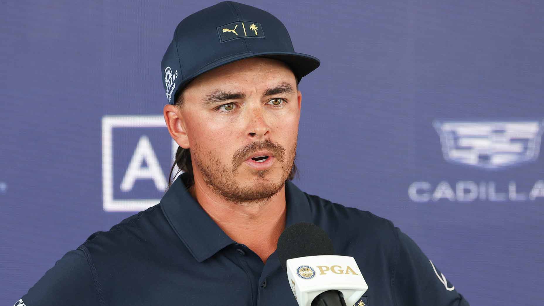 Rickie Fowler spoke to media at the PGA Championship on Monday.