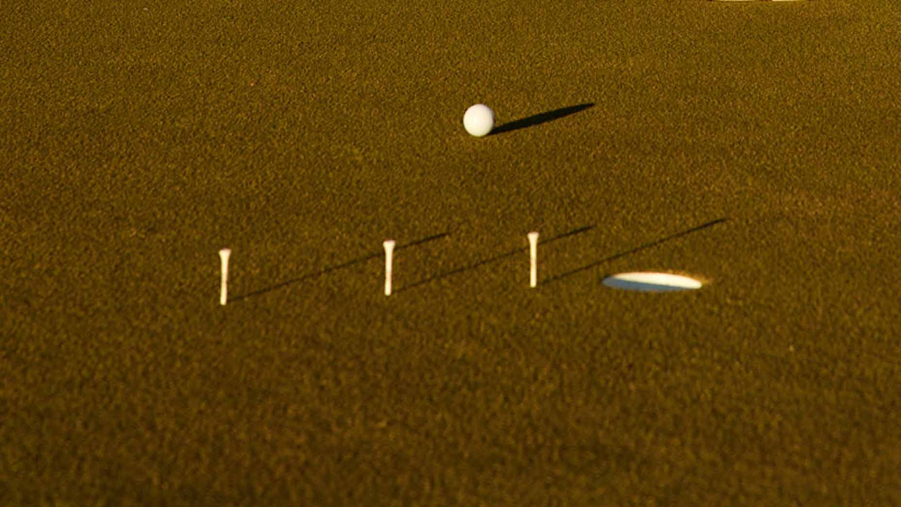 golf ball and hole