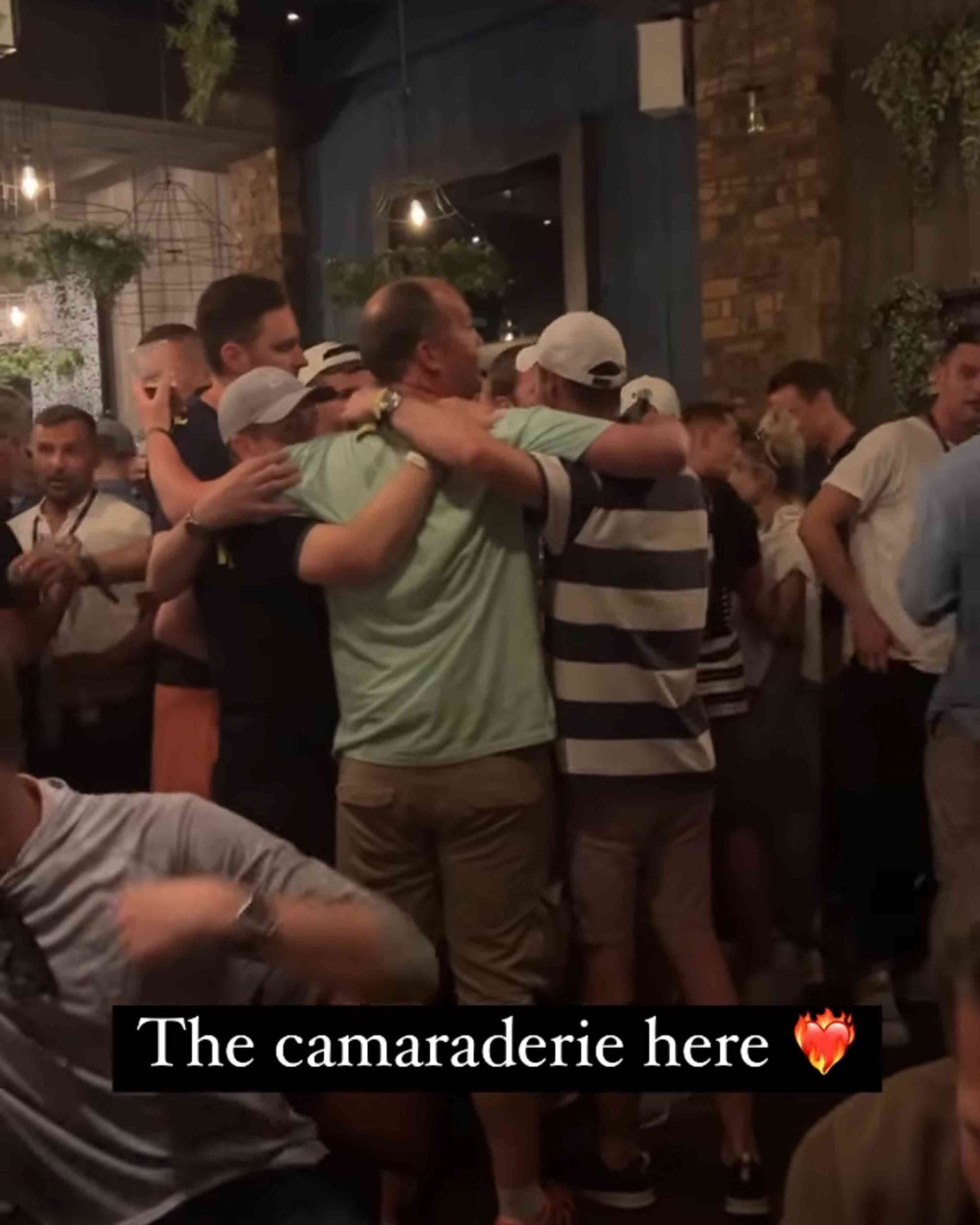 Brooks Koepka and Jena Sims' view out in St. Andrews