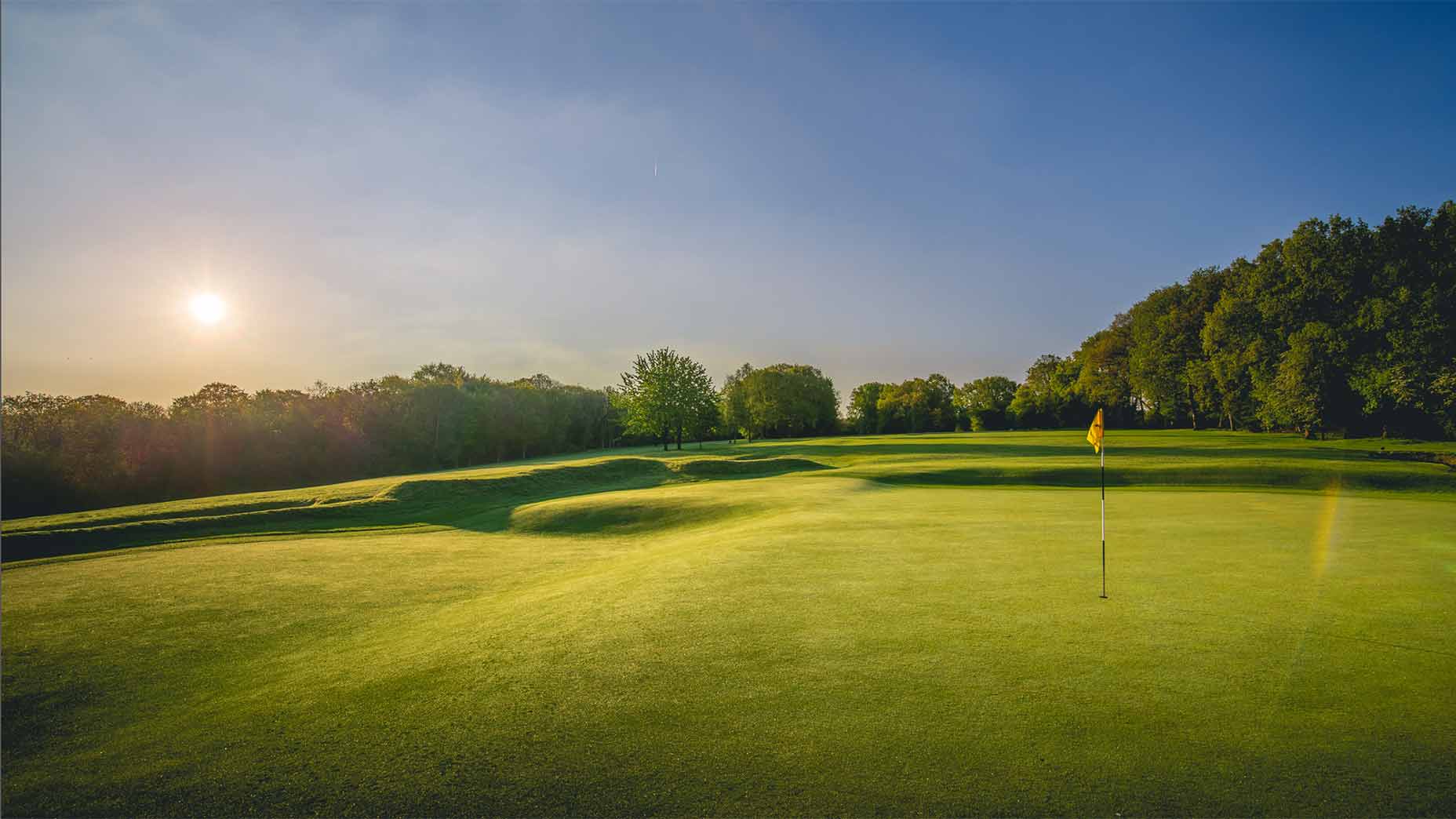 The 4th hole at Huntercombe Golf Club in England.