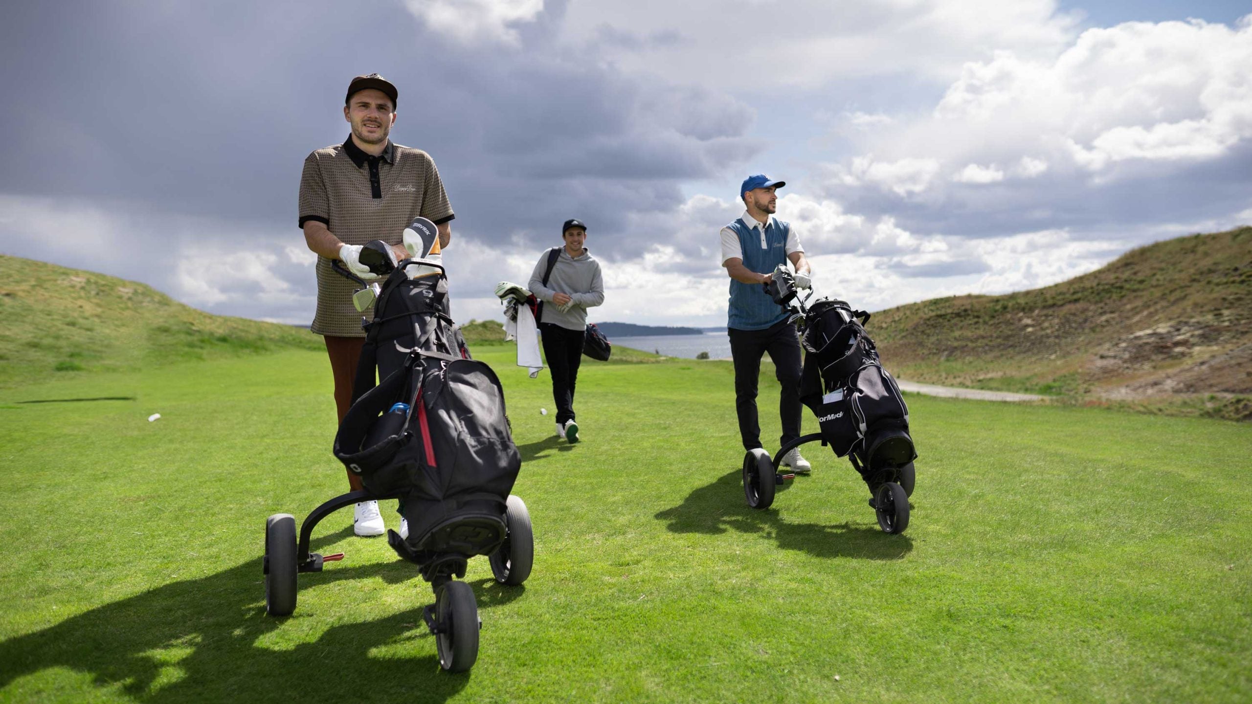 From left to right: Jordan Morris, me, and Cristian Roldan.