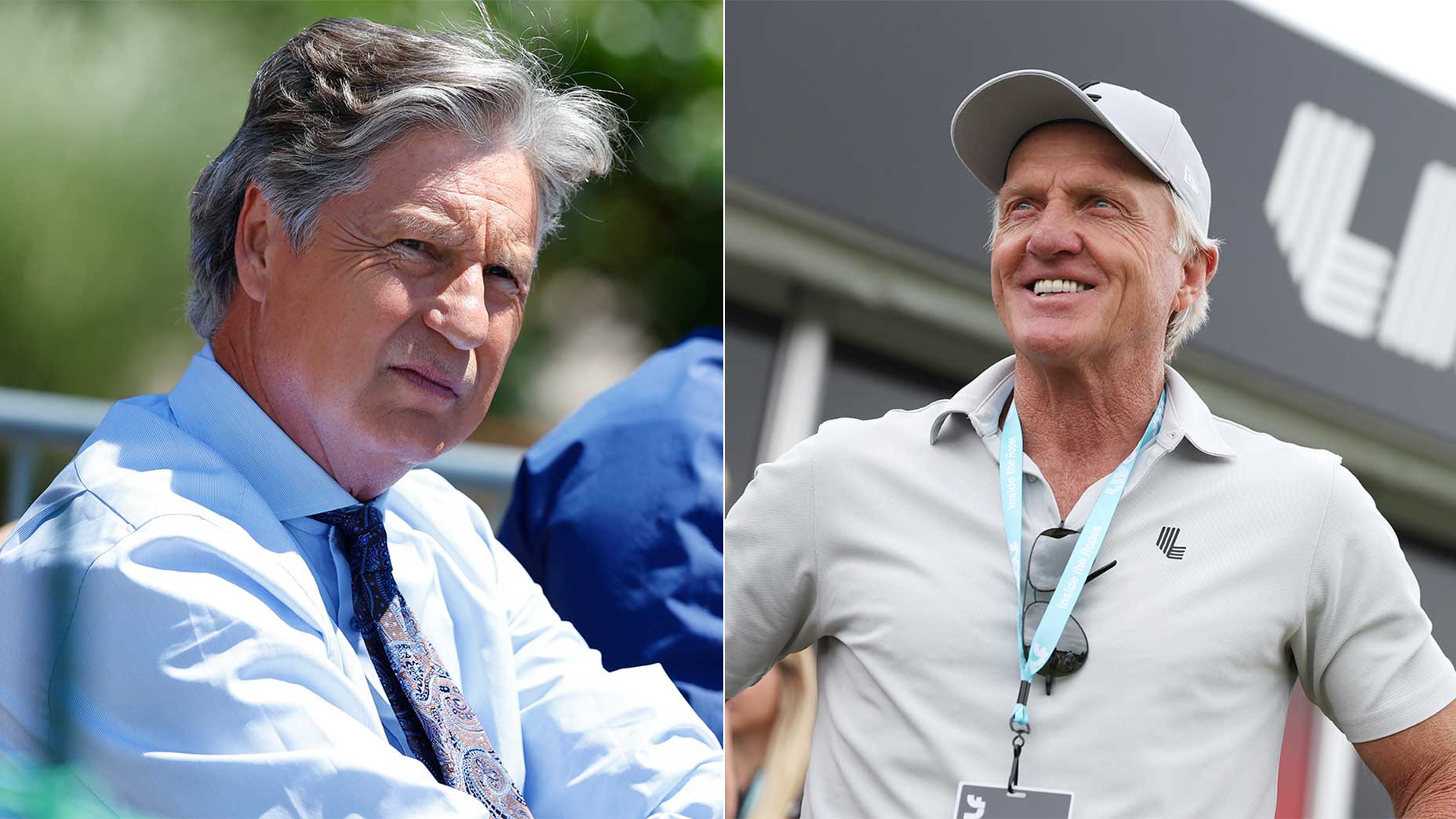 Brandel Chamblee and Greg Norman.