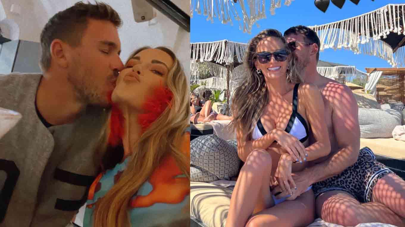 Jena Sims and Brooks Koepka on their honeymoon