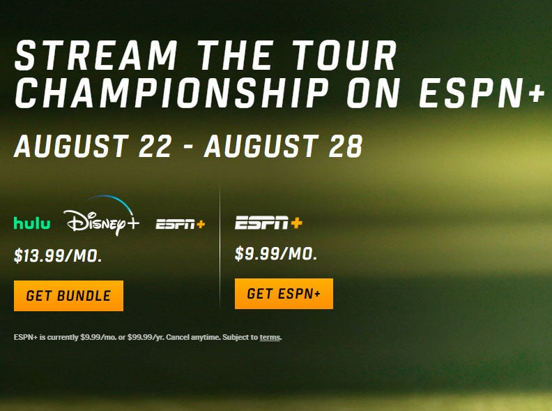 Tour Championship on ESPN+