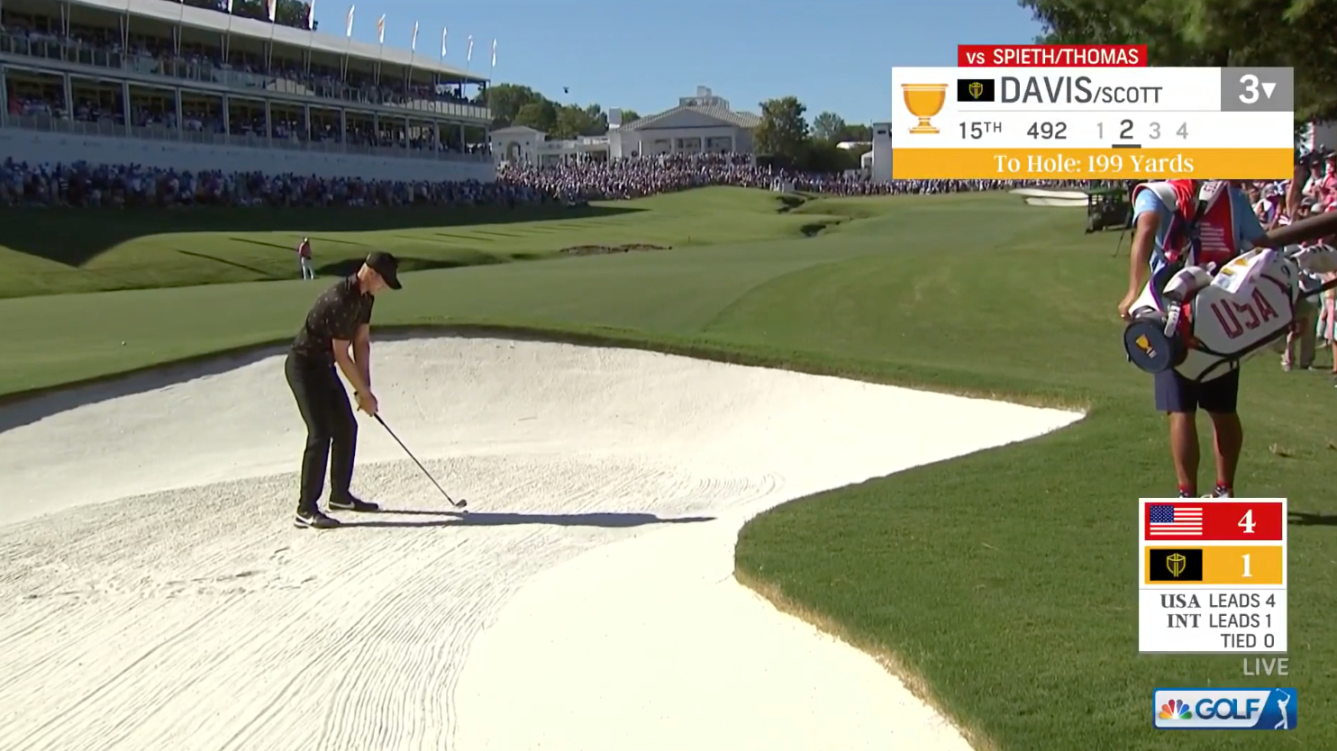 graphics on presidents cup telecast