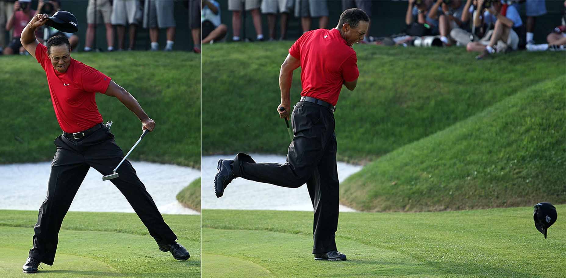 Tiger woods celebrates winning the 2008 arnold palmer invitational