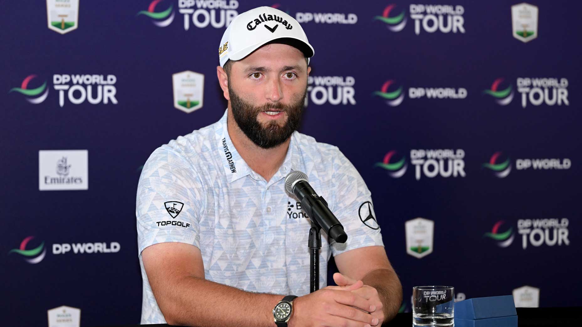 Jon Rahm speaks at press conference at 2022 DP World Tour Championship
