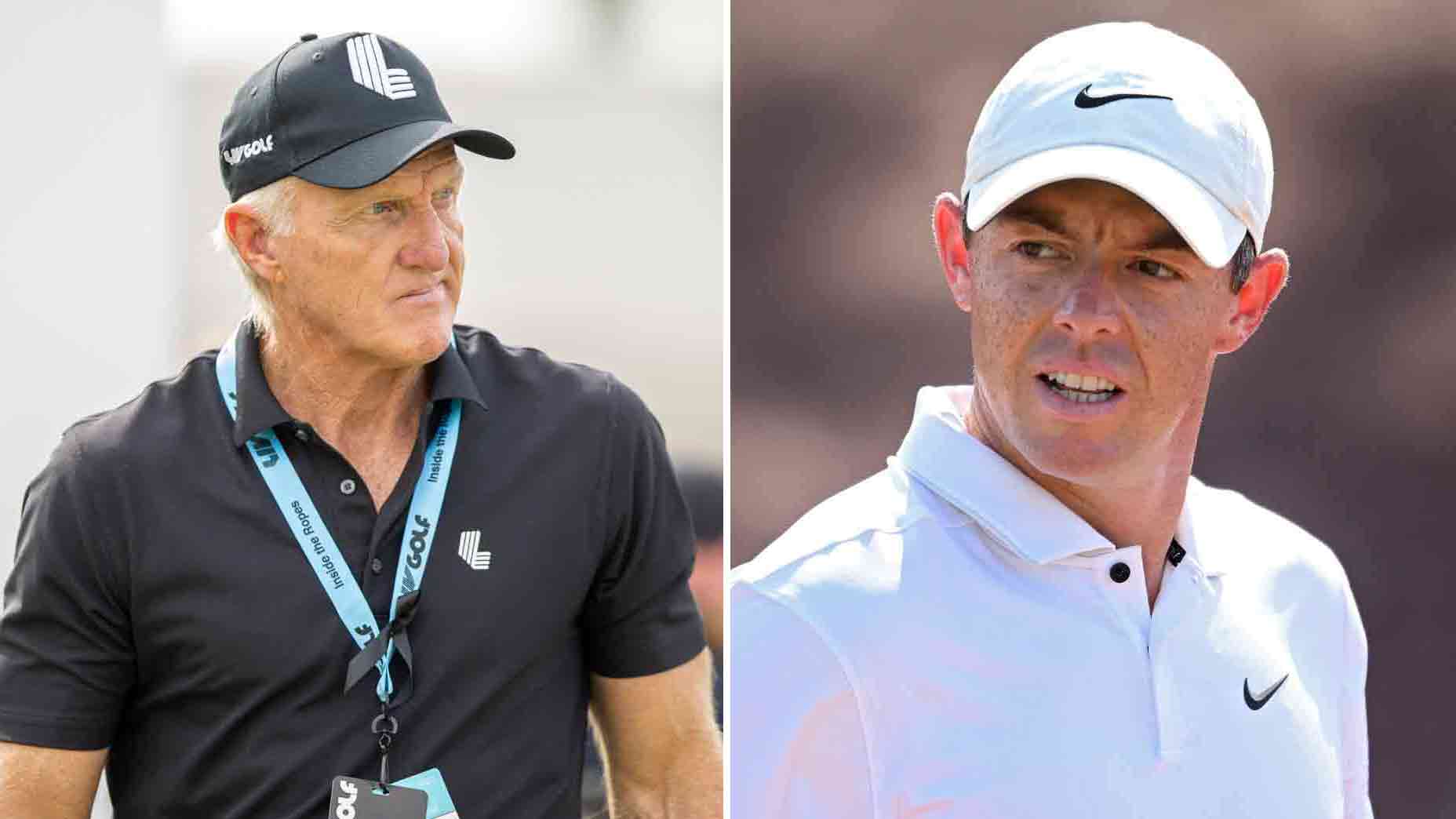 Greg Norman and Rory McIlroy