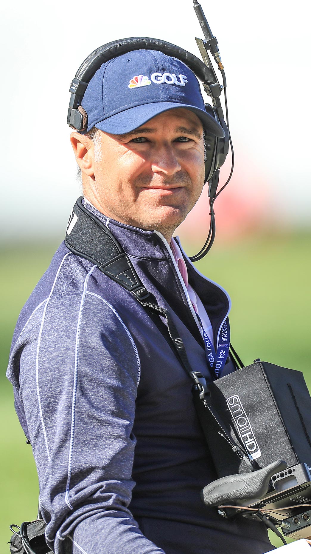 trevor immelman in broadcast gear