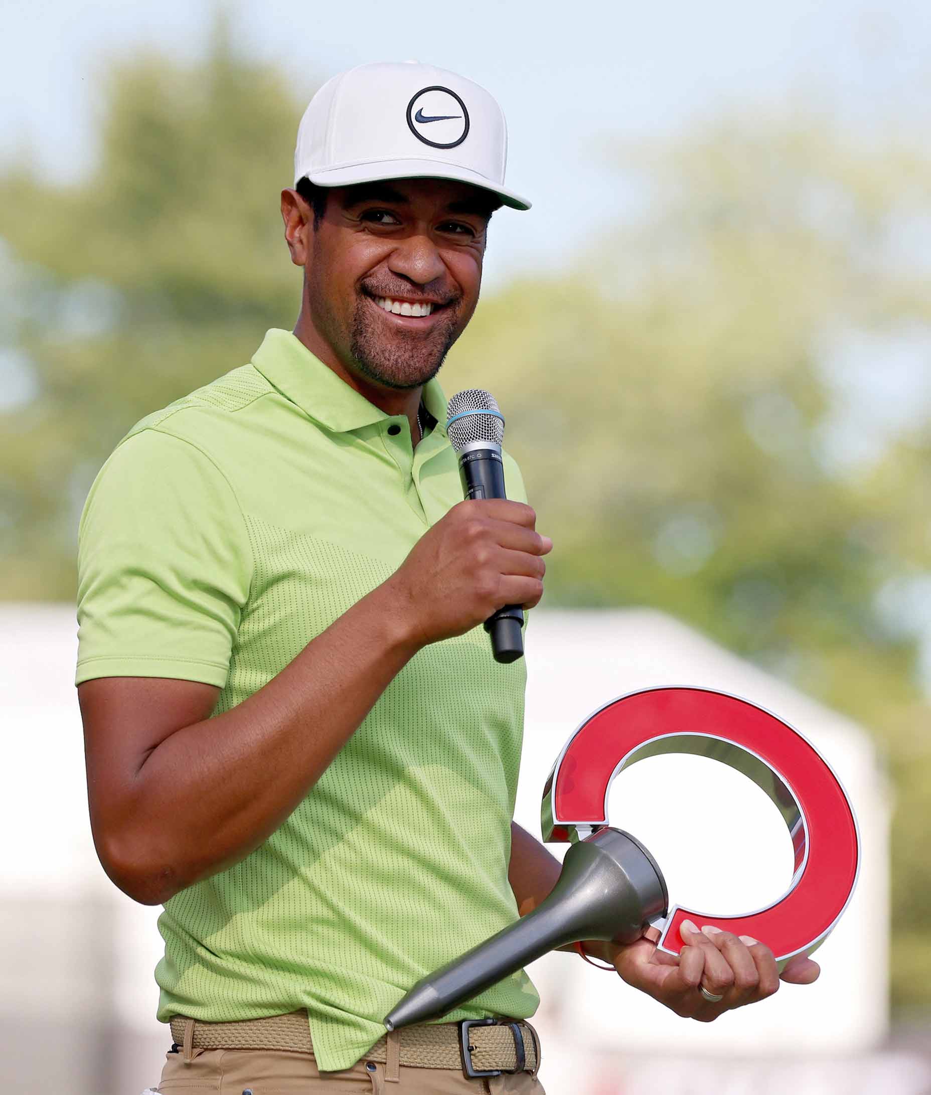 tony finau after winning in detroit