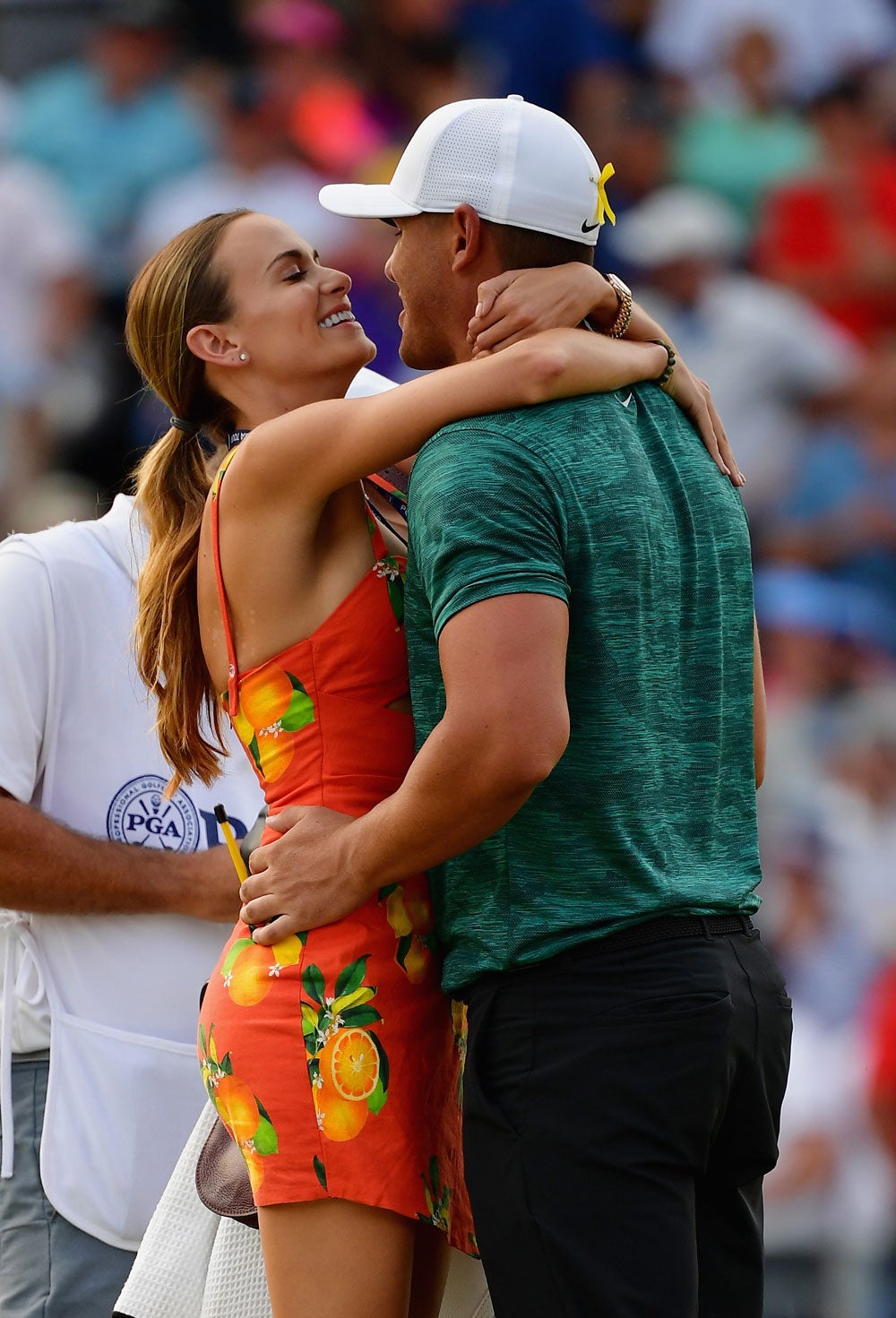 Jena Sims and Brooks Koepka at the 2018 PGA Championship