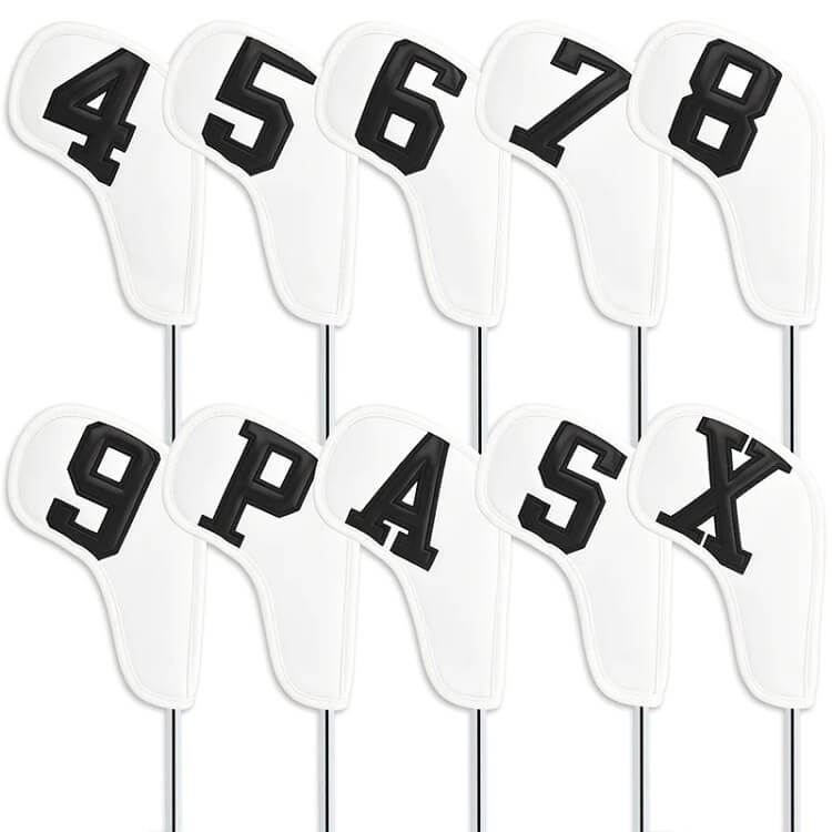 Craftsman Golf Large Number Leather Magnetic Iron Head Covers 10 pcs