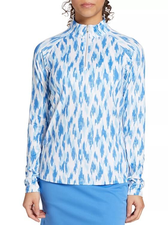Lady Hagen Women&rsquo;s Printed UV Long Sleeve Golf 1/4 Zip