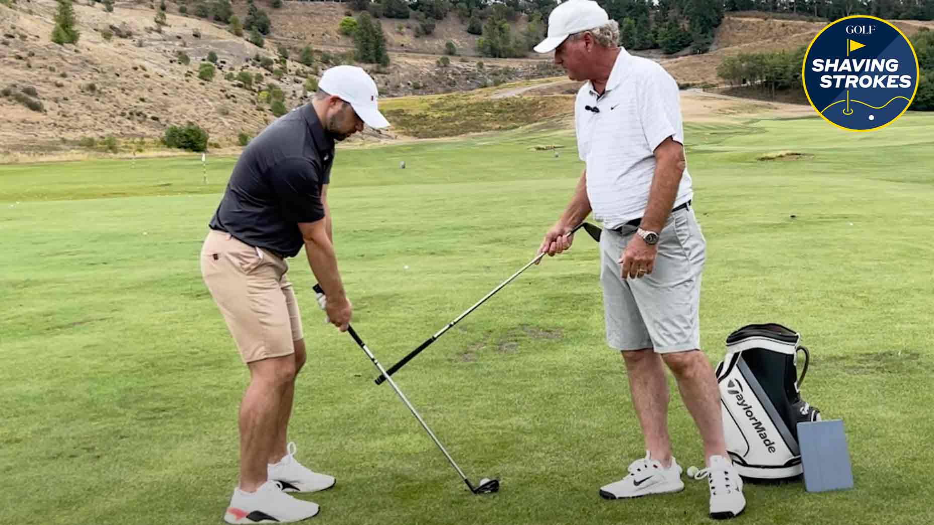 GOLF Top 100 Teacher Brian Mogg shares a tricky two-club drill to help GOLF Instruction Editor Nick Dimengo better square the clubface