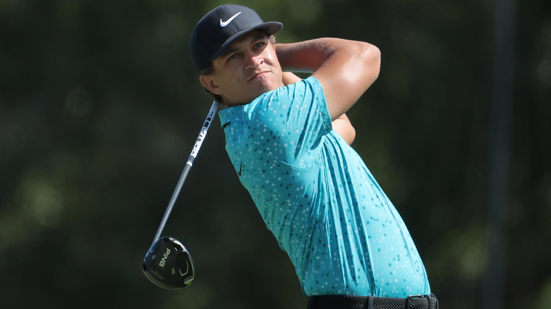 Cameron Champ hits drive at 2023 Sanderson Farms Championship