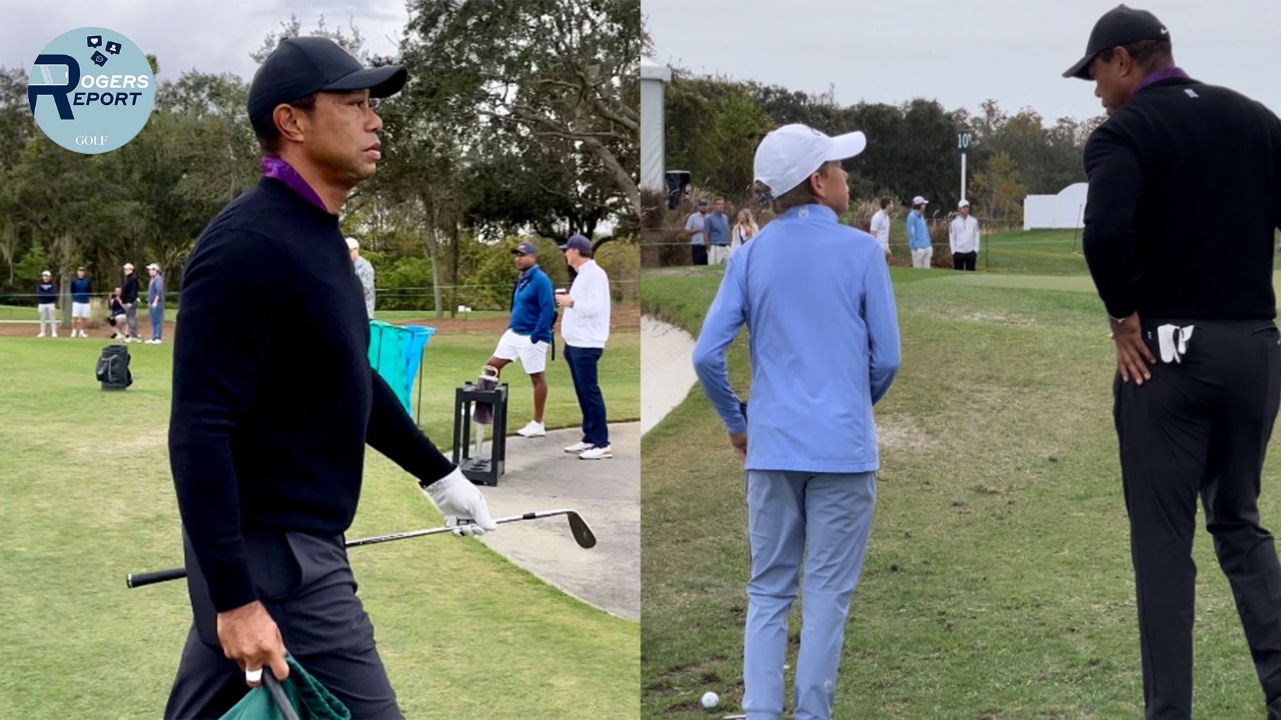 Tiger Woods and Will McGee at the PNC Championship