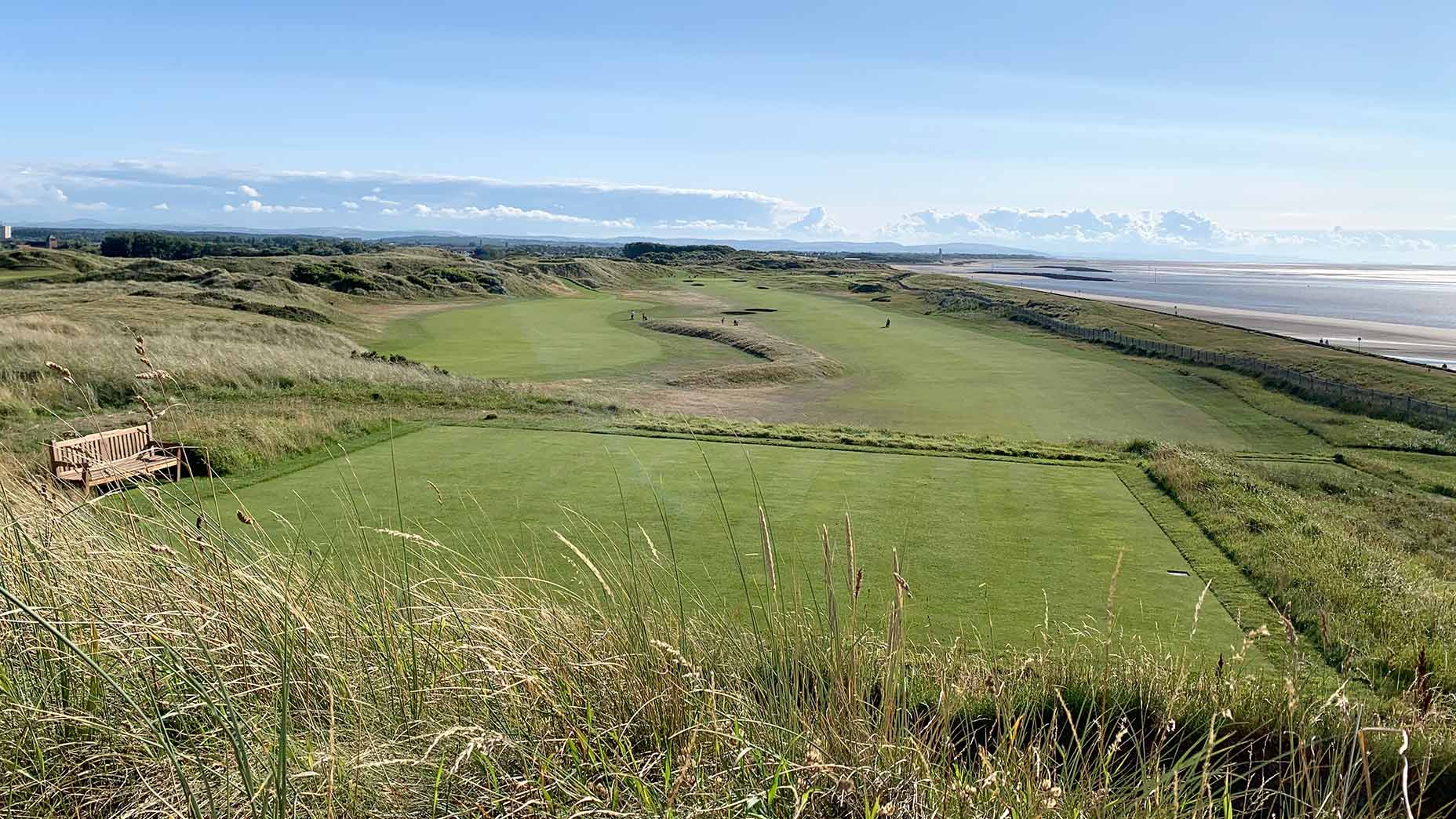 The fourth hole of Wallasey Golf Club in Wallasey, England