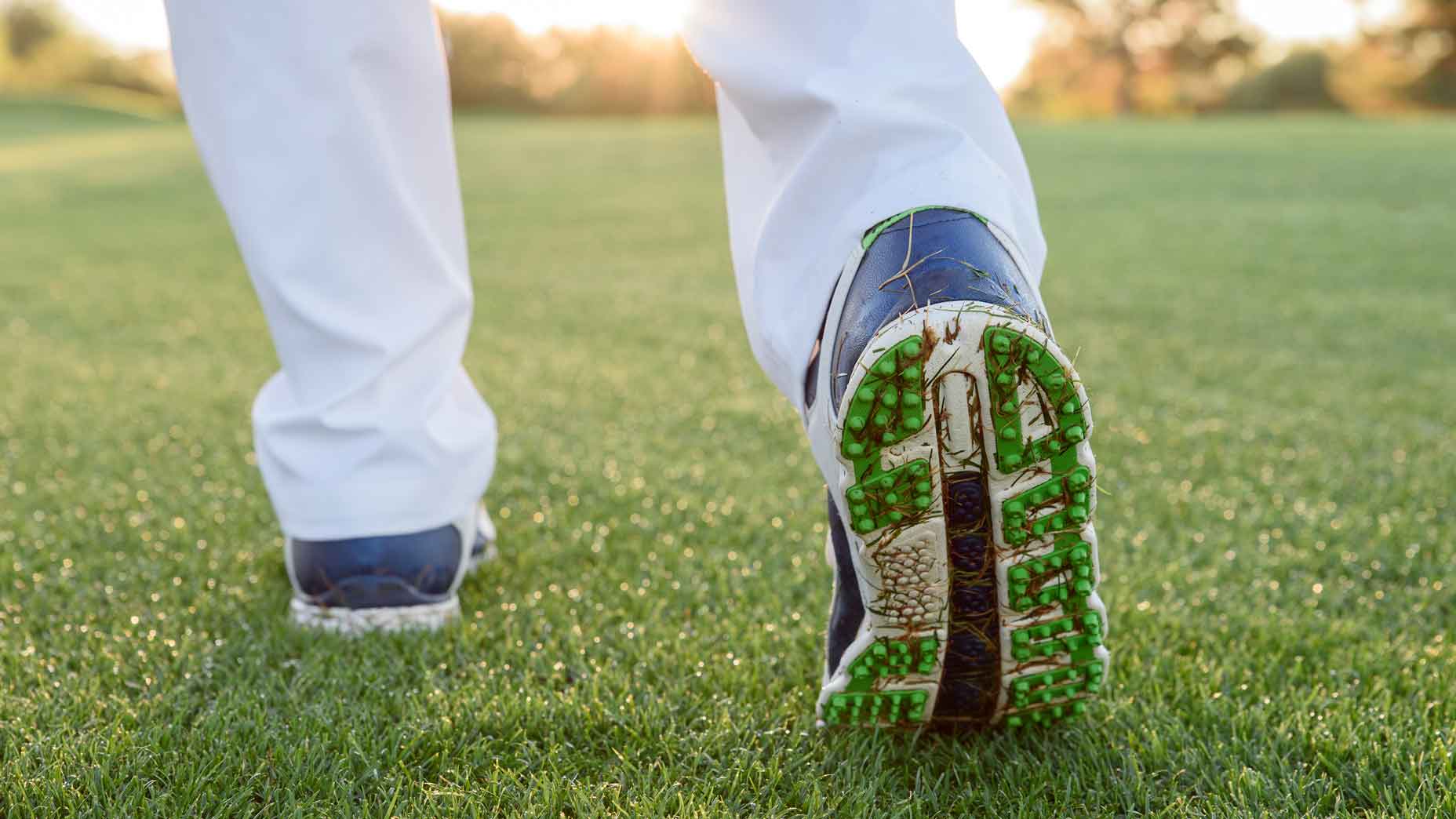 grass on golf shoes