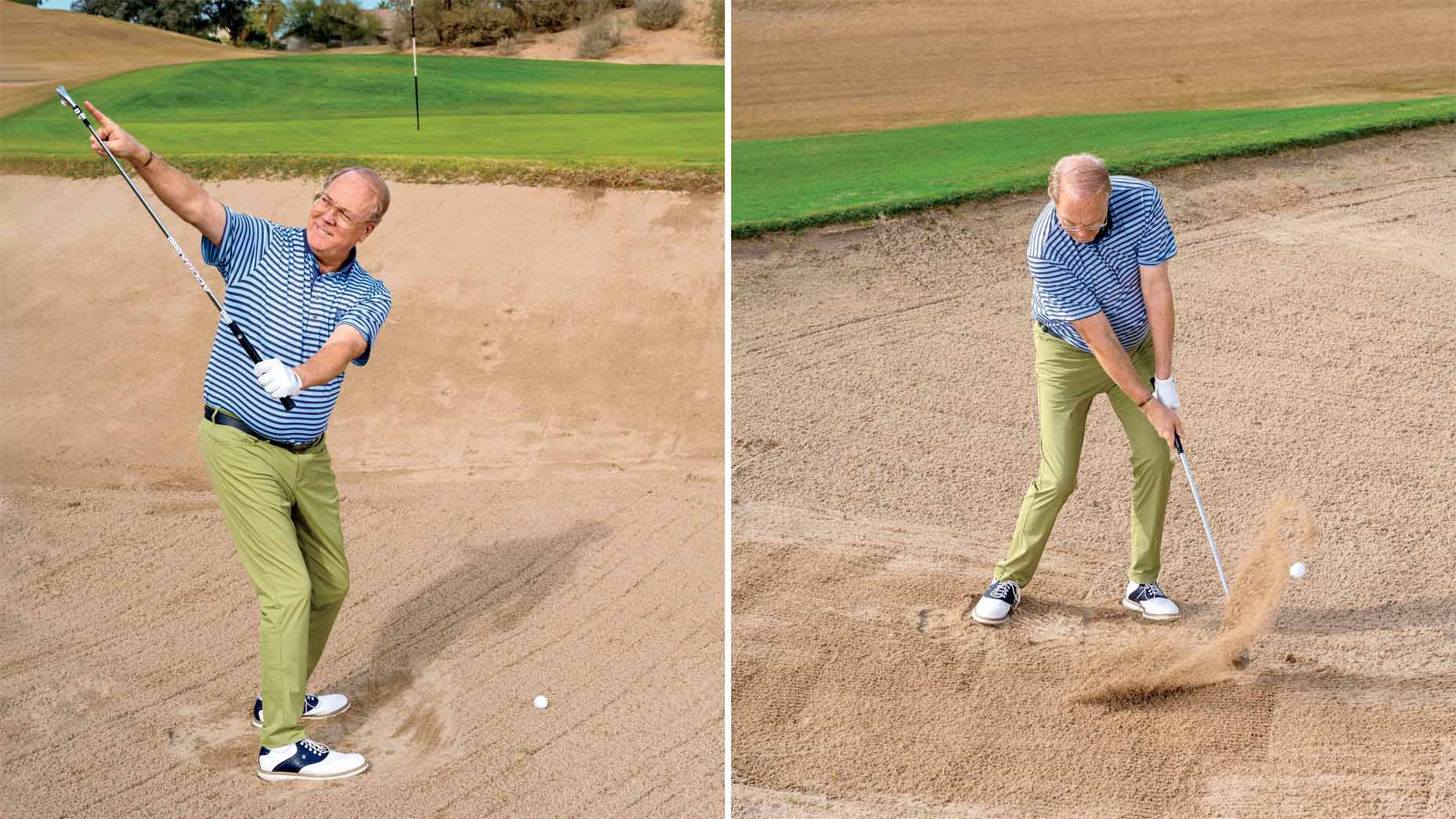 don sargent hits bunker shot