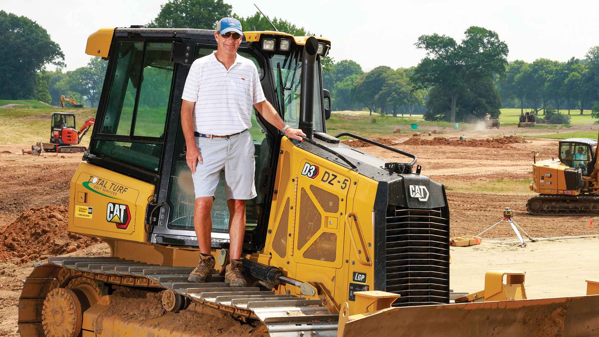Gil Hanse, president and lead designer at Hanse Golf Course Design, poses for a portrait at the Upper Course 14th hole location during renovations at Baltusrol Golf Club