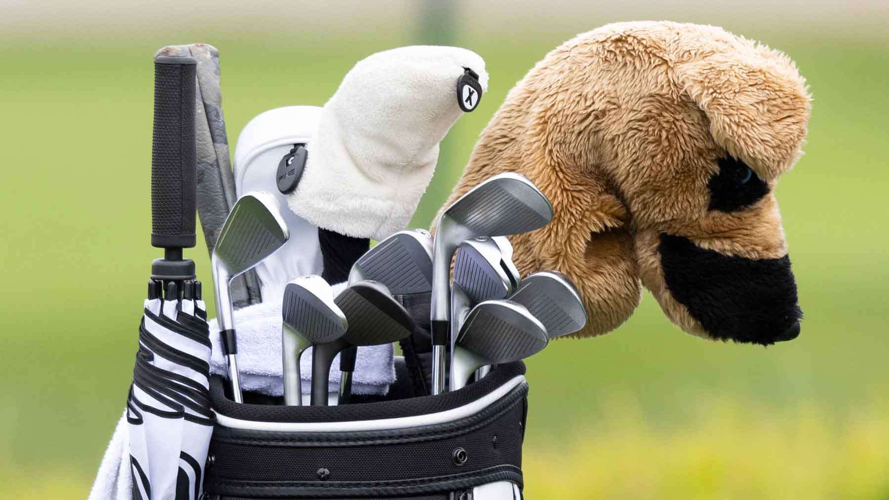 golf bag full of clubs