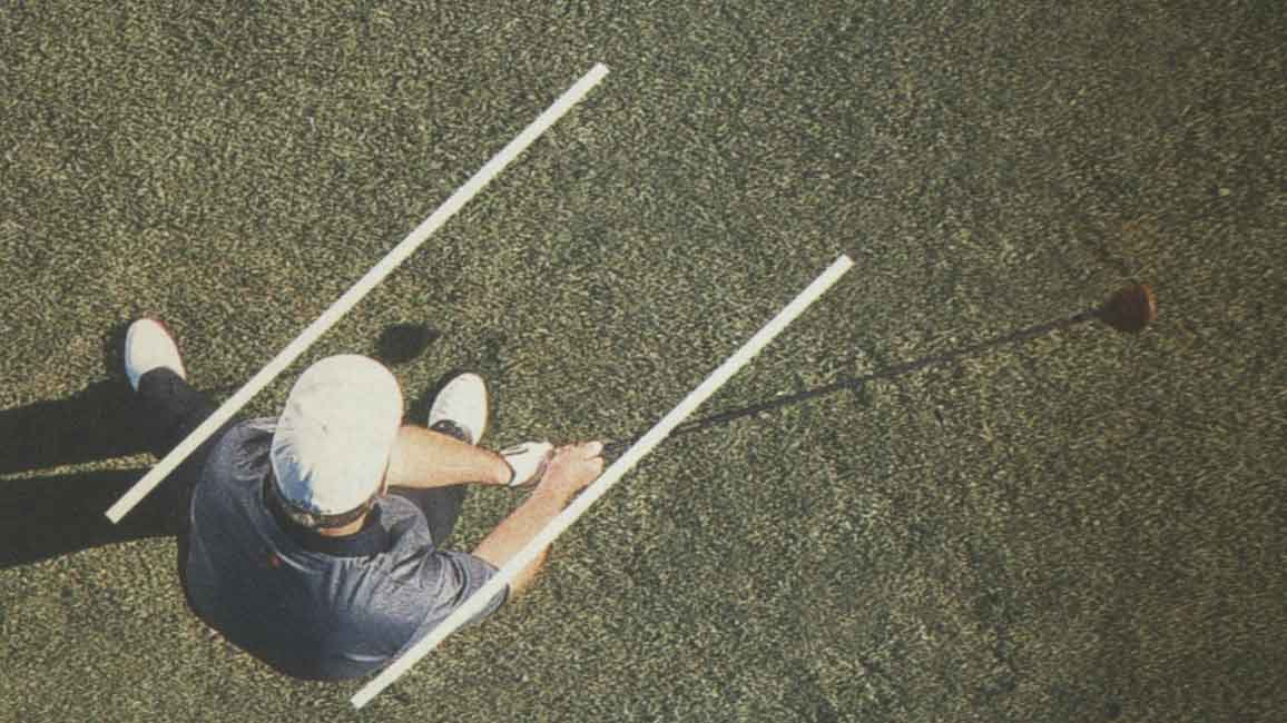 overhead view of hal sutton's swing