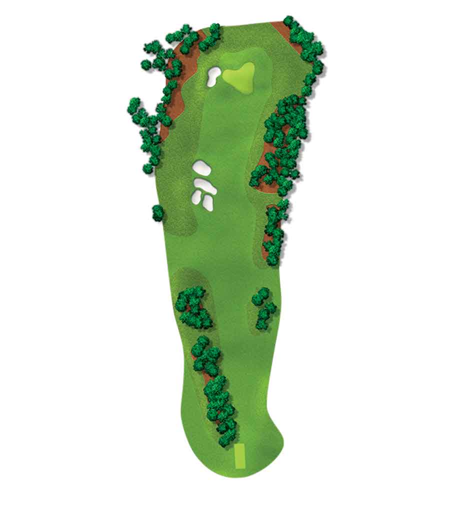 diagram of the 3rd hole at Augusta National