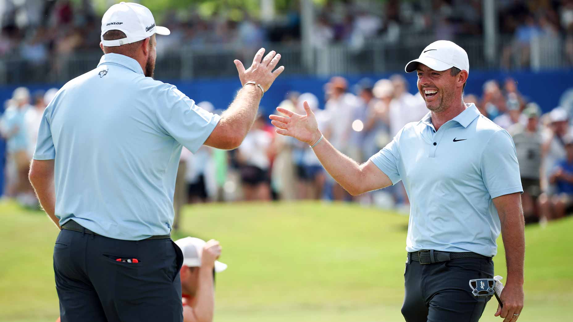 Rory McIlroy and Shane Lowry at the Zurich Classic.