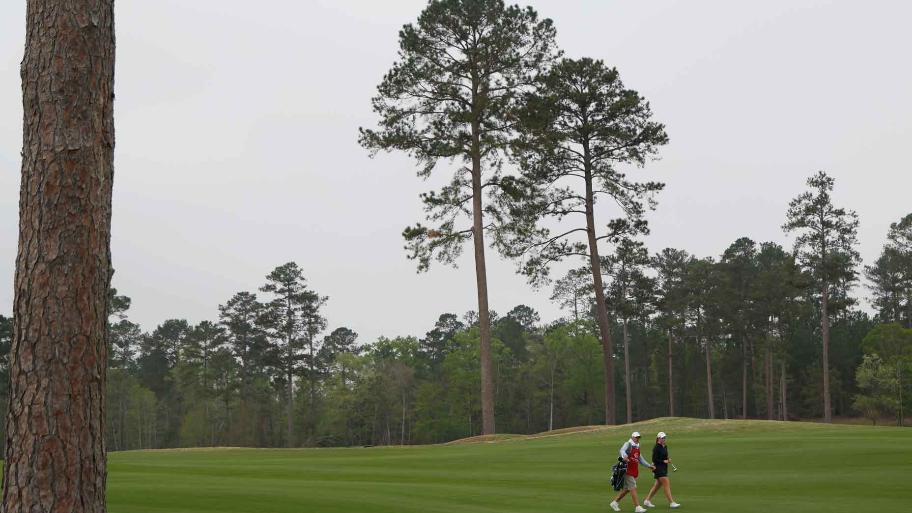lottie woad walks during the 2025 augusta national women's amateur