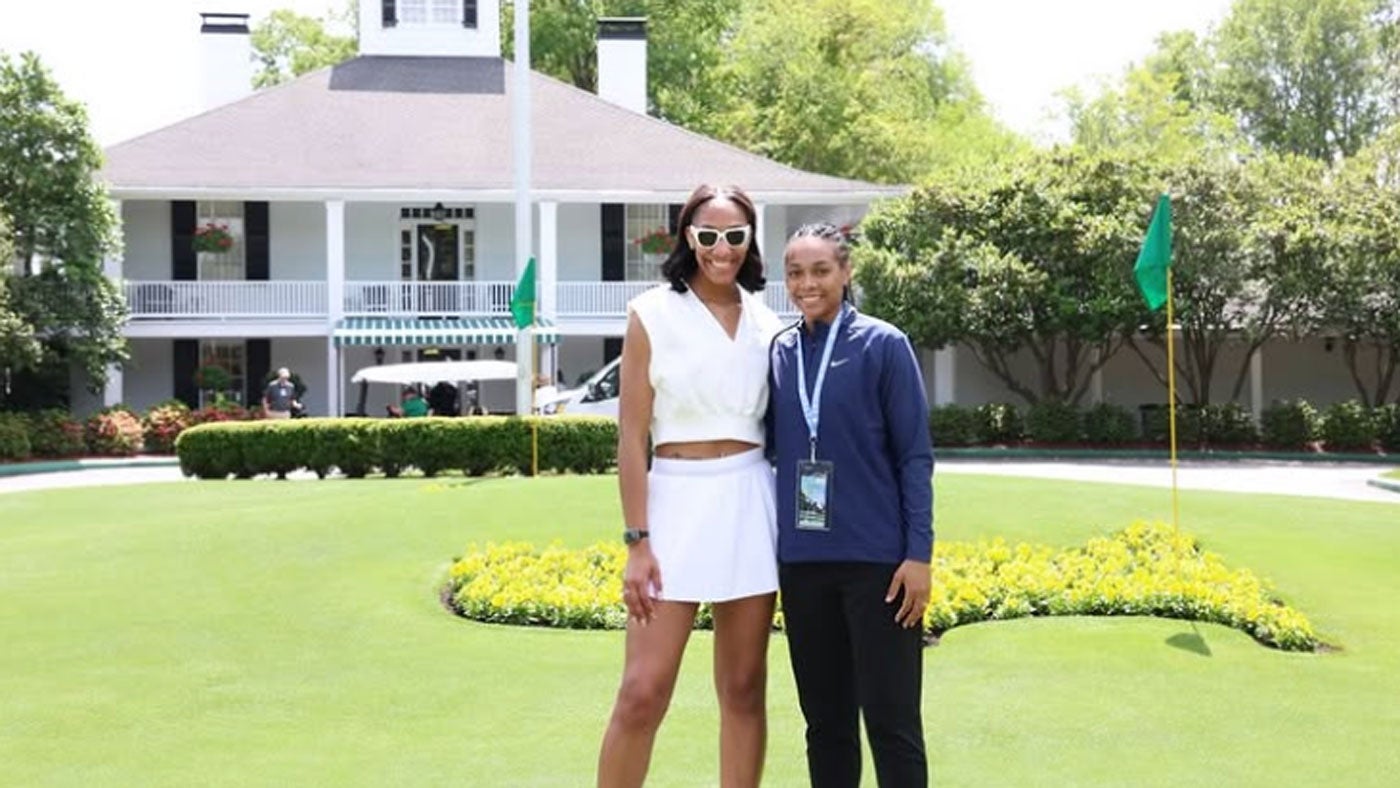 A&rsquo;ja Wilson and Allisha Gray at the Masters