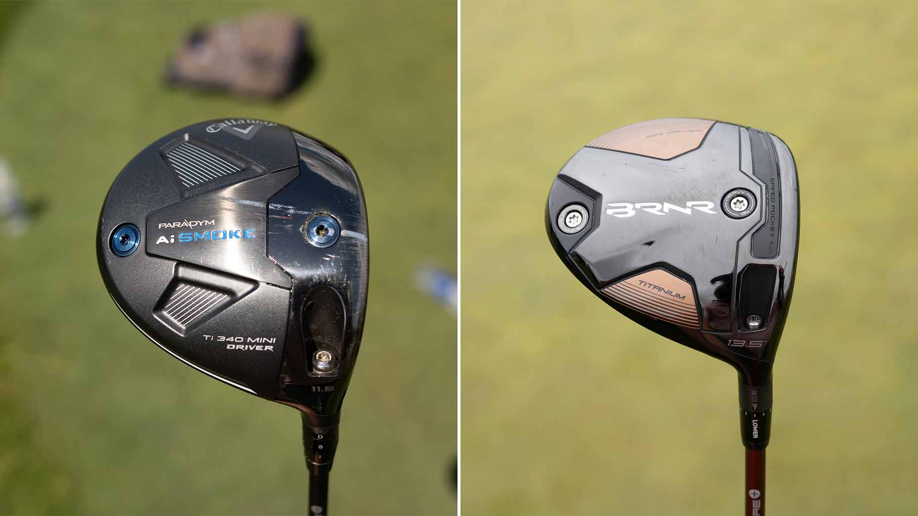 Si Woo Kim and Tommy Fleetwood's mini drivers.