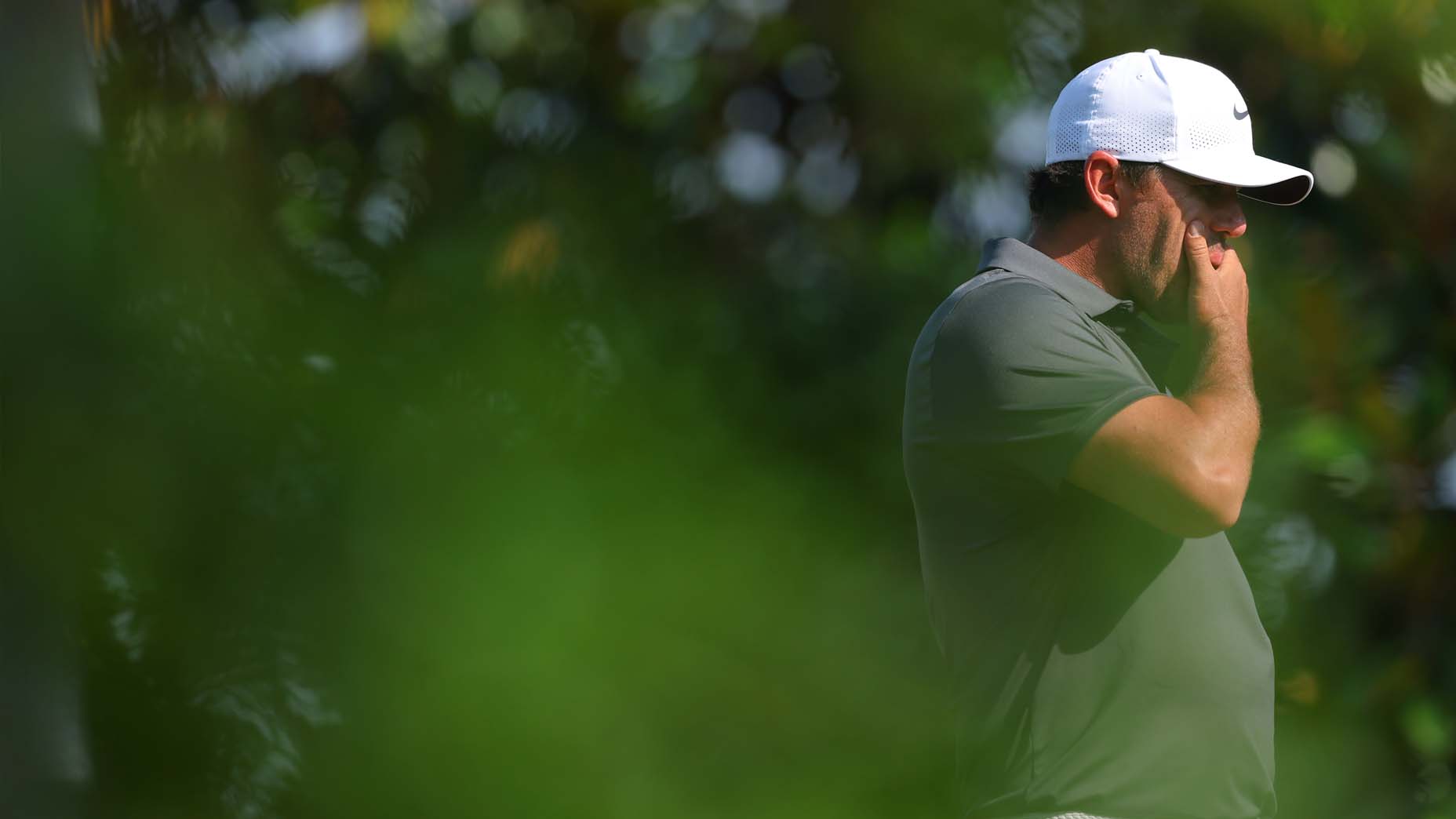 Brooks Koepka looks on during the first round of the 2025 PGA Championship