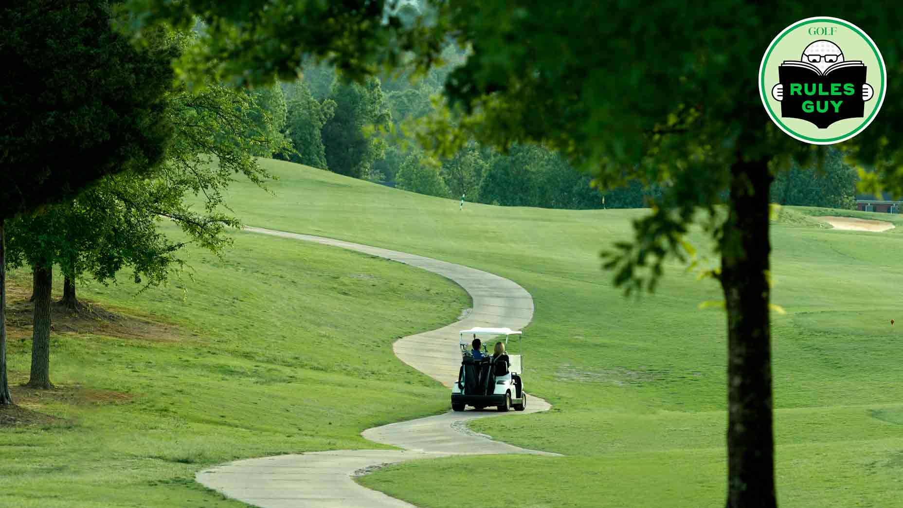 A long and winding golf cart path