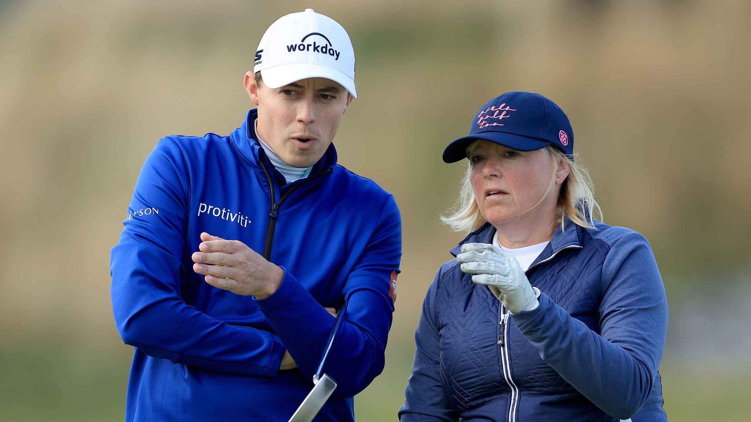 pga tour pro matt fitzpatrick and his mother sue at the 2023 dunhill links