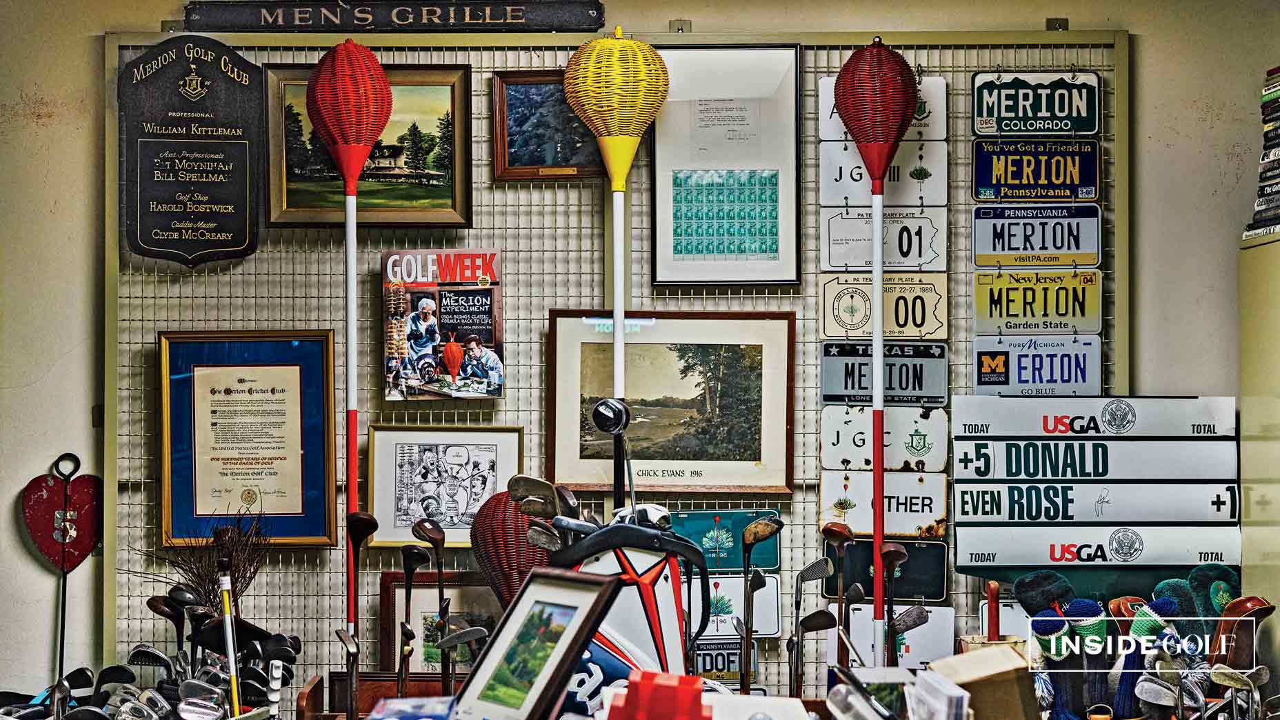 Merion’s original pin location wicker baskets were red on the front nine and yellow on the back nine; orange later replaced yellow on the inward half.