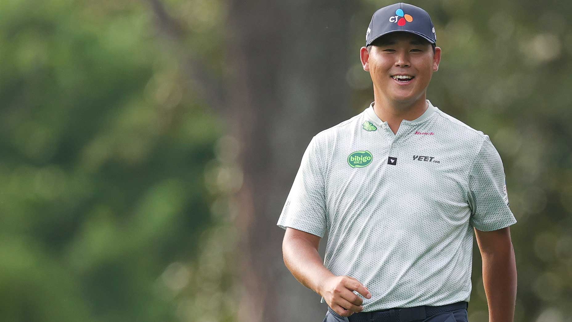 Si Woo Kim at the 2025 pga championship