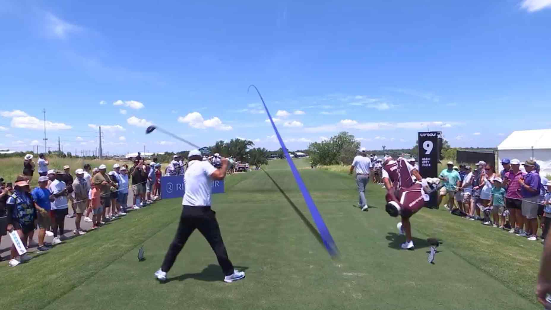 Brooks Koepka smashes tee marker at LIV Golf Dallas