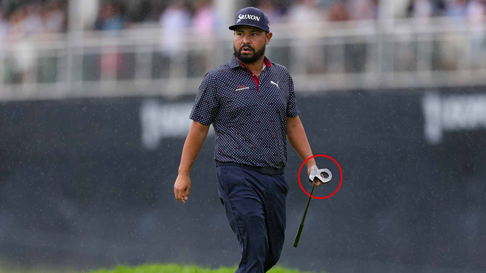 J.J. Spaun holds his L.A.B. Golf Putter at the U.S. Open.
