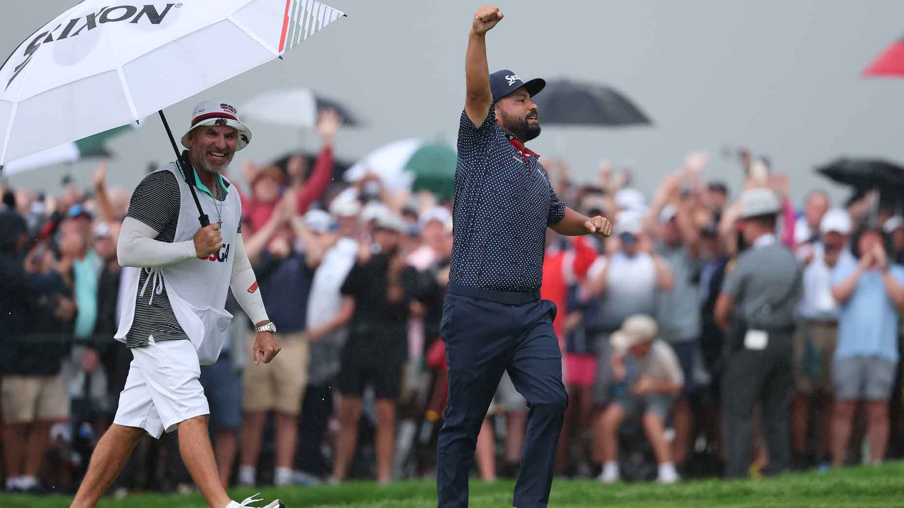 J.J. Spaun reacts to winning the 2025 U.S. Open