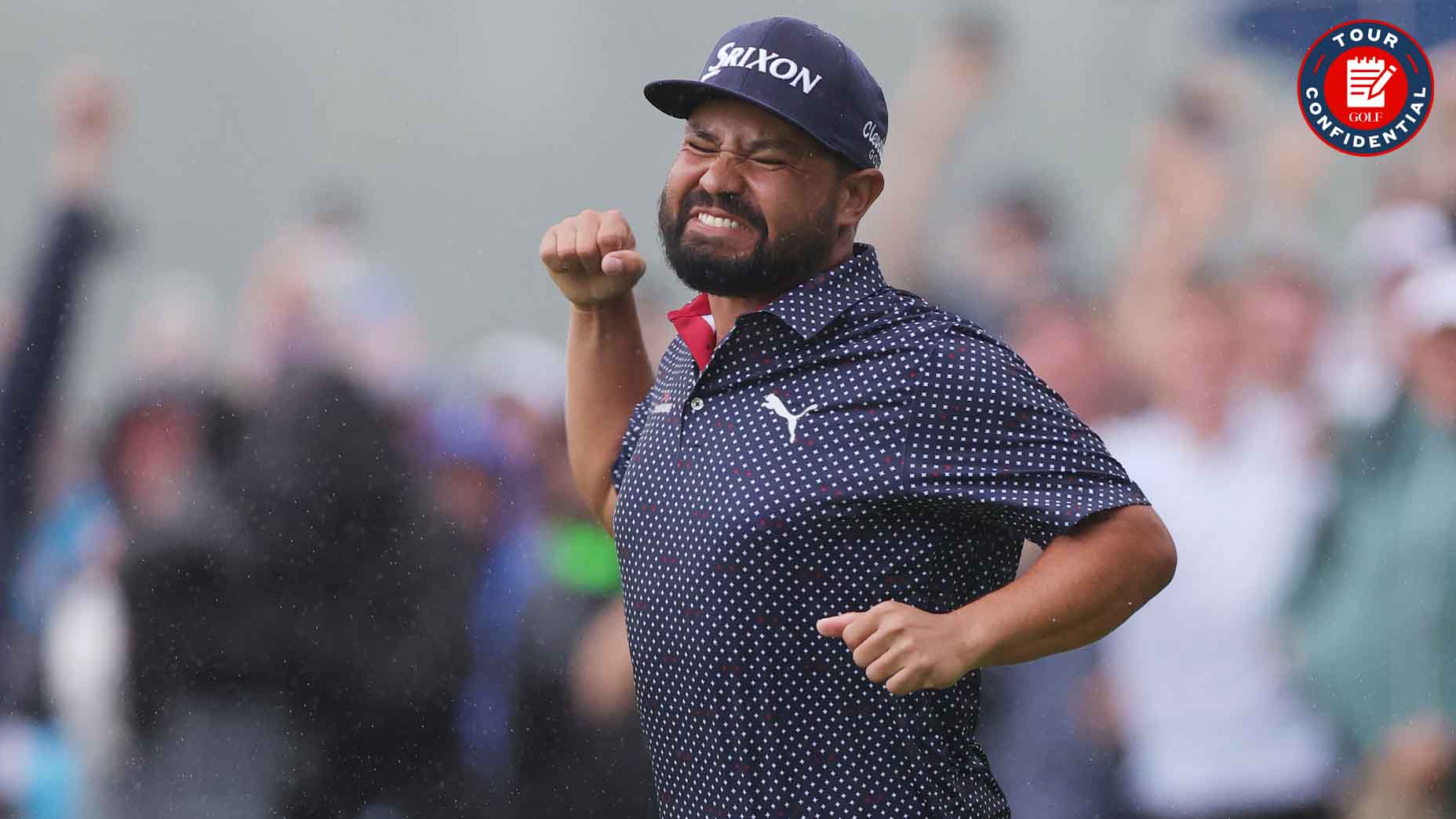 J.J. Spaun celebrates winning the 2025 U.S. Open