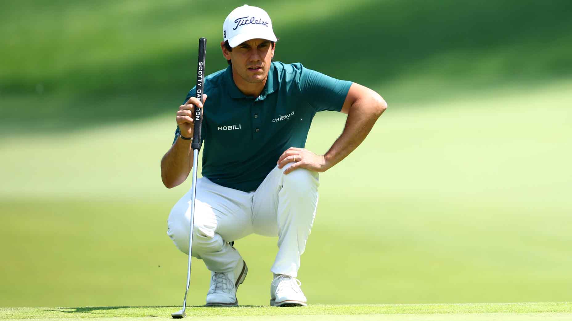 Matteo Manassero surveys a green during the RBC Canadian Open